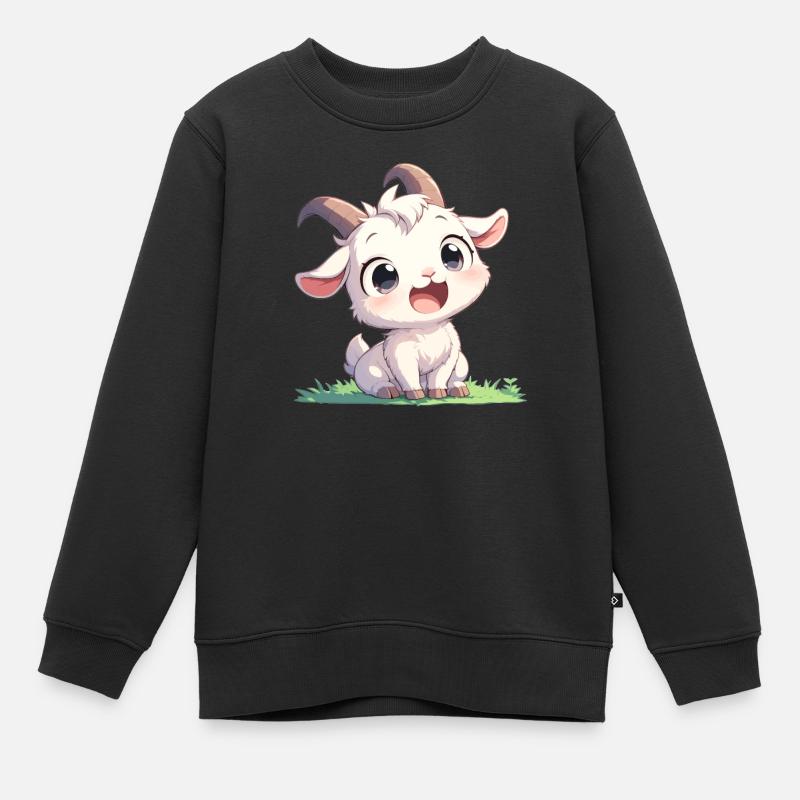 Chèvres chèvre - Sweat Premium enfant bio - noir