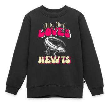 Molch - Kinder Premium Organic Sweatshirt - Schwarz - Vorne - AI Model Kid Female (0cm)