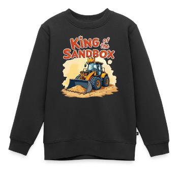 King of the Sandbox – Funny Excavator Kids - Kids Premium Organic Sweatshirt - black - Front - AI Model Kid Female (0cm)