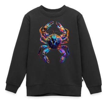 Krabbe - Kinder Premium Organic Sweatshirt - Schwarz - Vorne - AI Model Kid Female (0cm)
