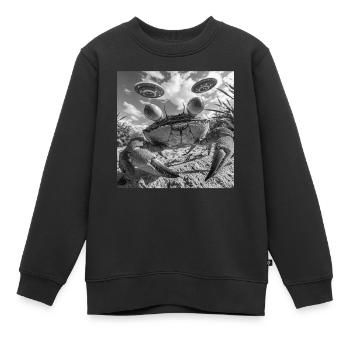 Krabbe - Kinder Premium Organic Sweatshirt - Schwarz - Vorne - AI Model Kid Female (0cm)