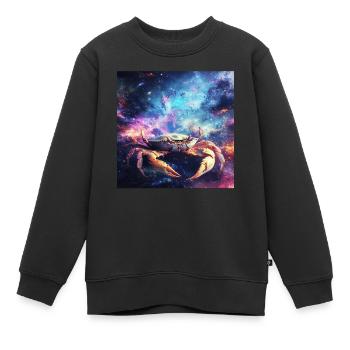 Krabbe - Kinder Premium Organic Sweatshirt - Schwarz - Vorne - AI Model Kid Female (0cm)