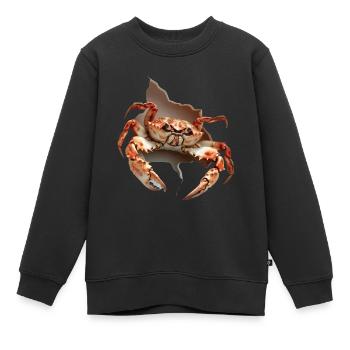 Krabbe - Kinder Premium Organic Sweatshirt - Schwarz - Vorne - AI Model Kid Female (0cm)