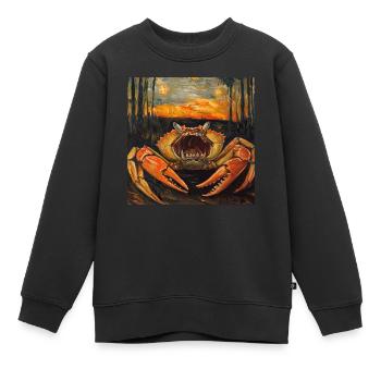 Krabbe - Kinder Premium Organic Sweatshirt - Schwarz - Vorne - AI Model Kid Female (0cm)
