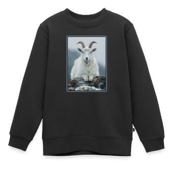 Ziegen Ziege - Kinder Premium Organic Sweatshirt - Schwarz - Vorne - AI Model Kid Female (0cm)