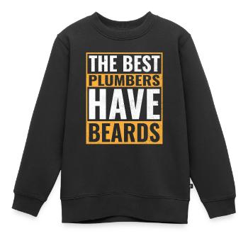 Die besten Klempner haben Bärte Klempner Klempner Klempner - Kinder Premium Organic Sweatshirt - Schwarz - Vorne - AI Model Kid Female (0cm)