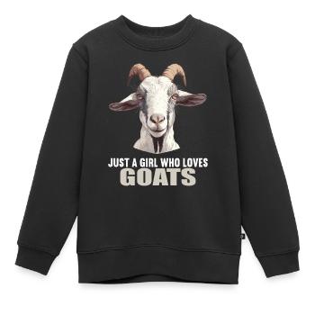 Ziegen Ziege - Kinder Premium Organic Sweatshirt - Schwarz - Vorne - AI Model Kid Female (0cm)