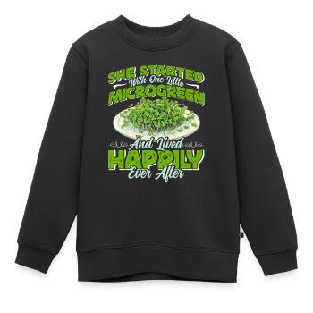Micro-pousses Micro-pousses - Sweat Premium enfant bio - noir - Devant - AI Model Kid Female (0cm)