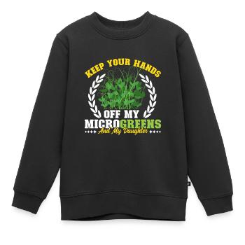 Micro-pousses Micro-pousses - Sweat Premium enfant bio - noir - Devant - AI Model Kid Female (0cm)