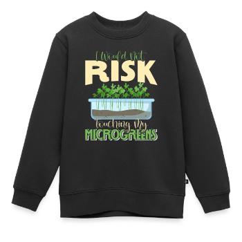 Micro-pousses Micro-pousses - Sweat Premium enfant bio - noir - Devant - AI Model Kid Female (0cm)