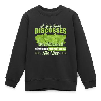 Micro-pousses Micro-pousses - Sweat Premium enfant bio - noir - Devant - AI Model Kid Female (0cm)