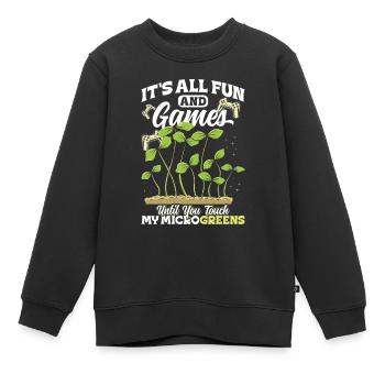 Micro-pousses Micro-pousses - Sweat Premium enfant bio - noir - Devant - AI Model Kid Female (0cm)