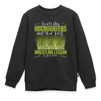 Micro-pousses Micro-pousses - Sweat Premium enfant bio - noir - Devant - AI Model Kid Female (0cm)