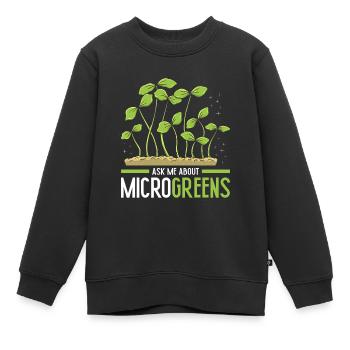 Micro-pousses Micro-pousses - Sweat Premium enfant bio - noir - Devant - AI Model Kid Female (0cm)