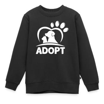 Adoptieren Sie ein lustiges Tierheim Tierheim zur Rettung von Wildtieren - Kinder Premium Organic Sweatshirt - Schwarz - Vorne - AI Model Kid Female (0cm)