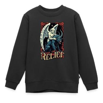 Chiropractor Physical Therapist Feel The Relief - Kids Premium Organic Sweatshirt - black - Front - AI Model Kid Female (0cm)