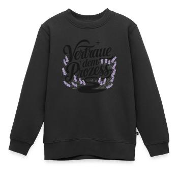 Vertraue dem Prozess für einen Optimisten - Kinder Premium Organic Sweatshirt - Schwarz - Vorne - AI Model Kid Female (0cm)