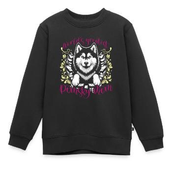 Chien disant chien chien - Sweat Premium enfant bio - noir - Devant - AI Model Kid Female (0cm)