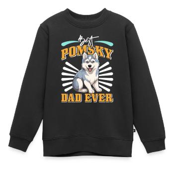 Chien disant chien chien - Sweat Premium enfant bio - noir - Devant - AI Model Kid Female (0cm)