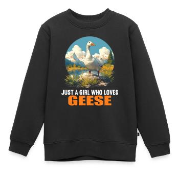 oies oies - Sweat Premium enfant bio - noir - Devant - AI Model Kid Female (0cm)