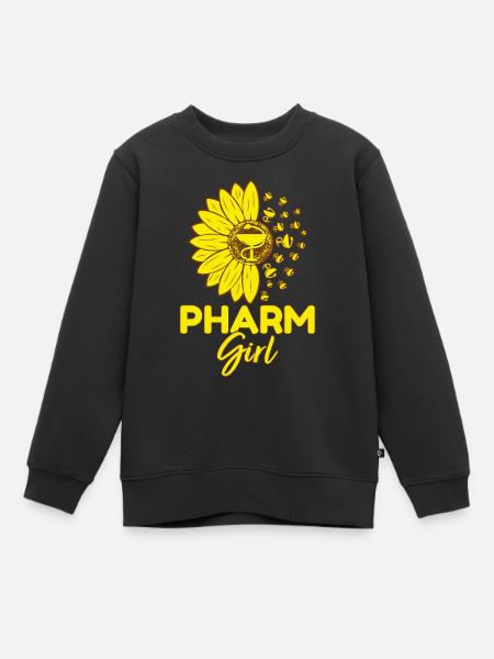 Pharm Girl Étudiante en pharmacie - Sweat Premium enfant bio - noir