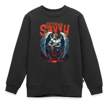 Chiropractor Physiotherapist Spine Savvy - Kids Premium Organic Sweatshirt - black - Front - AI Model Kid Female (0cm)