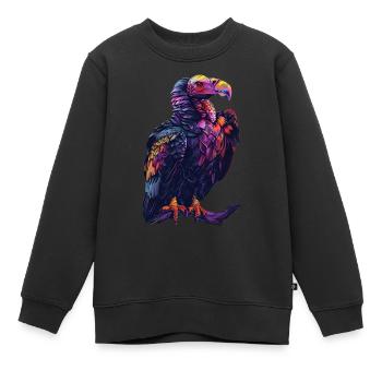 Geier - Kinder Premium Organic Sweatshirt - Schwarz - Vorne - AI Model Kid Female (0cm)