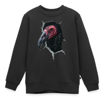 Geier - Kinder Premium Organic Sweatshirt - Schwarz - Vorne - AI Model Kid Female (0cm)
