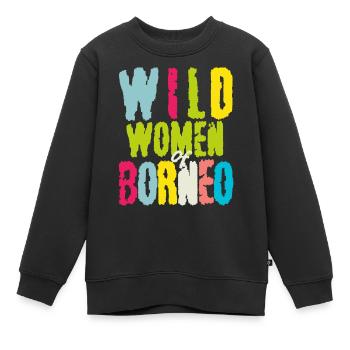 femme sauvage de Bornéo Malaisie île d’Asie - Sweat Premium enfant bio - noir - Devant - AI Model Kid Female (0cm)