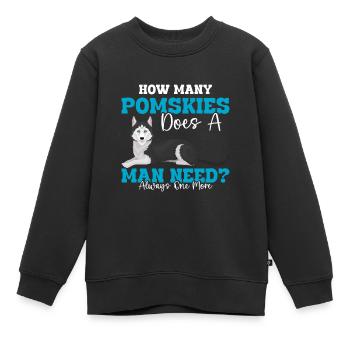 Chien disant chien chien - Sweat Premium enfant bio - noir - Devant - AI Model Kid Female (0cm)