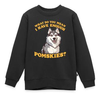 Chien disant chien chien - Sweat Premium enfant bio - noir - Devant - AI Model Kid Female (0cm)