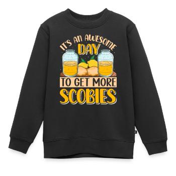 Kombucha Scoby fermented drinks - Kinder Premium Organic Sweatshirt - Schwarz - Vorne - AI Model Kid Female (0cm)