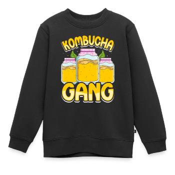 Kombucha Scoby fermented drinks - Kinder Premium Organic Sweatshirt - Schwarz - Vorne - AI Model Kid Female (0cm)