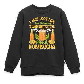 Kombucha Scoby fermented drinks - Kinder Premium Organic Sweatshirt - Schwarz - Vorne - AI Model Kid Female (0cm)