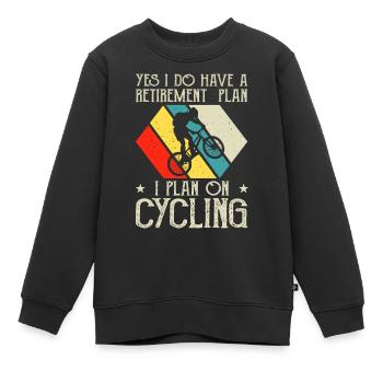 Je prévois de faire du vélo - Sweat Premium enfant bio - noir - Devant - AI Model Kid Female (0cm)