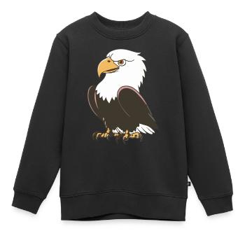 VOL MAJESTUEUX - Sweat Premium enfant bio - noir - Devant - AI Model Kid Female (0cm)