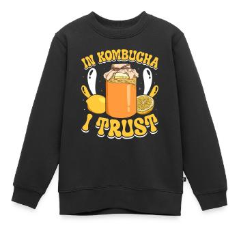 Kombucha Scoby fermented drinks - Kinder Premium Organic Sweatshirt - Schwarz - Vorne - AI Model Kid Female (0cm)