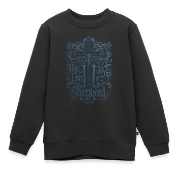 Mein Hirte Jesus Bibelvers - Kinder Premium Organic Sweatshirt - Schwarz - Vorne - AI Model Kid Female (0cm)
