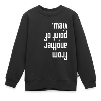 L’humour sur la tête : parfait pour les geeks et les nerds - Sweat Premium enfant bio - noir - Devant - AI Model Kid Female (0cm)
