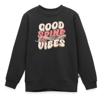 Chiropractor Physical Therapist Good Spine Vibes - Kids Premium Organic Sweatshirt - black - Front - AI Model Kid Female (0cm)