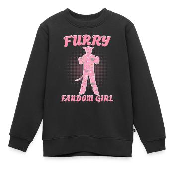 Pelzige Fandom Mädchen Pelzige Fandom Pelzige - Kinder Premium Organic Sweatshirt - Schwarz - Vorne - AI Model Kid Female (0cm)