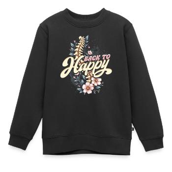 Chiropractor Physical Therapist Back To Happy - Kids Premium Organic Sweatshirt - black - Front - AI Model Kid Female (0cm)