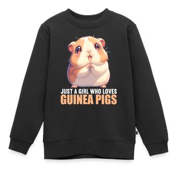 Meerschweinchen - Kinder Premium Organic Sweatshirt - Schwarz - Vorne - AI Model Kid Female (0cm)