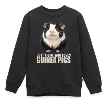 Meerschweinchen - Kinder Premium Organic Sweatshirt - Schwarz - Vorne - AI Model Kid Female (0cm)
