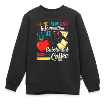 Enseignant d’intervention, Spécialiste de l’intervention - Sweat Premium enfant bio - noir - Devant - AI Model Kid Female (0cm)