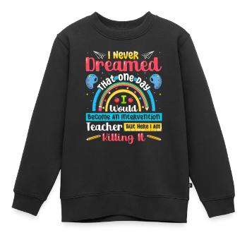 Enseignant d’intervention, Spécialiste de l’intervention - Sweat Premium enfant bio - noir - Devant - AI Model Kid Female (0cm)