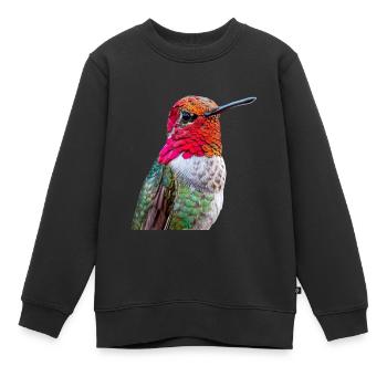 Kolibri - Kinder Premium Organic Sweatshirt - Schwarz - Vorne - AI Model Kid Female (0cm)