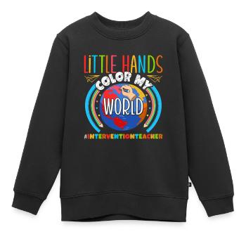 Enseignant d’intervention, Spécialiste de l’intervention - Sweat Premium enfant bio - noir - Devant - AI Model Kid Female (0cm)