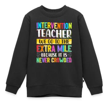 Enseignant d’intervention, Spécialiste de l’intervention - Sweat Premium enfant bio - noir - Devant - AI Model Kid Female (0cm)