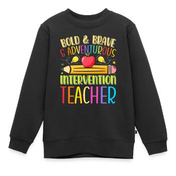 Enseignant d’intervention, Spécialiste de l’intervention - Sweat Premium enfant bio - noir - Devant - AI Model Kid Female (0cm)